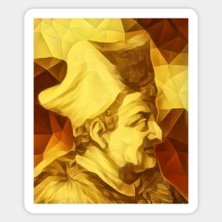 Lorenzo Valla Golden Portrait | Lorenzo Valla Artwork 9 Sticker